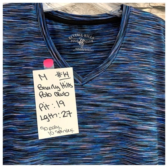 #14 Beverly Hills Polo Club Yoga Running Workout Short Sleeve T-Shirt Top Medium - Picture 2 of 2